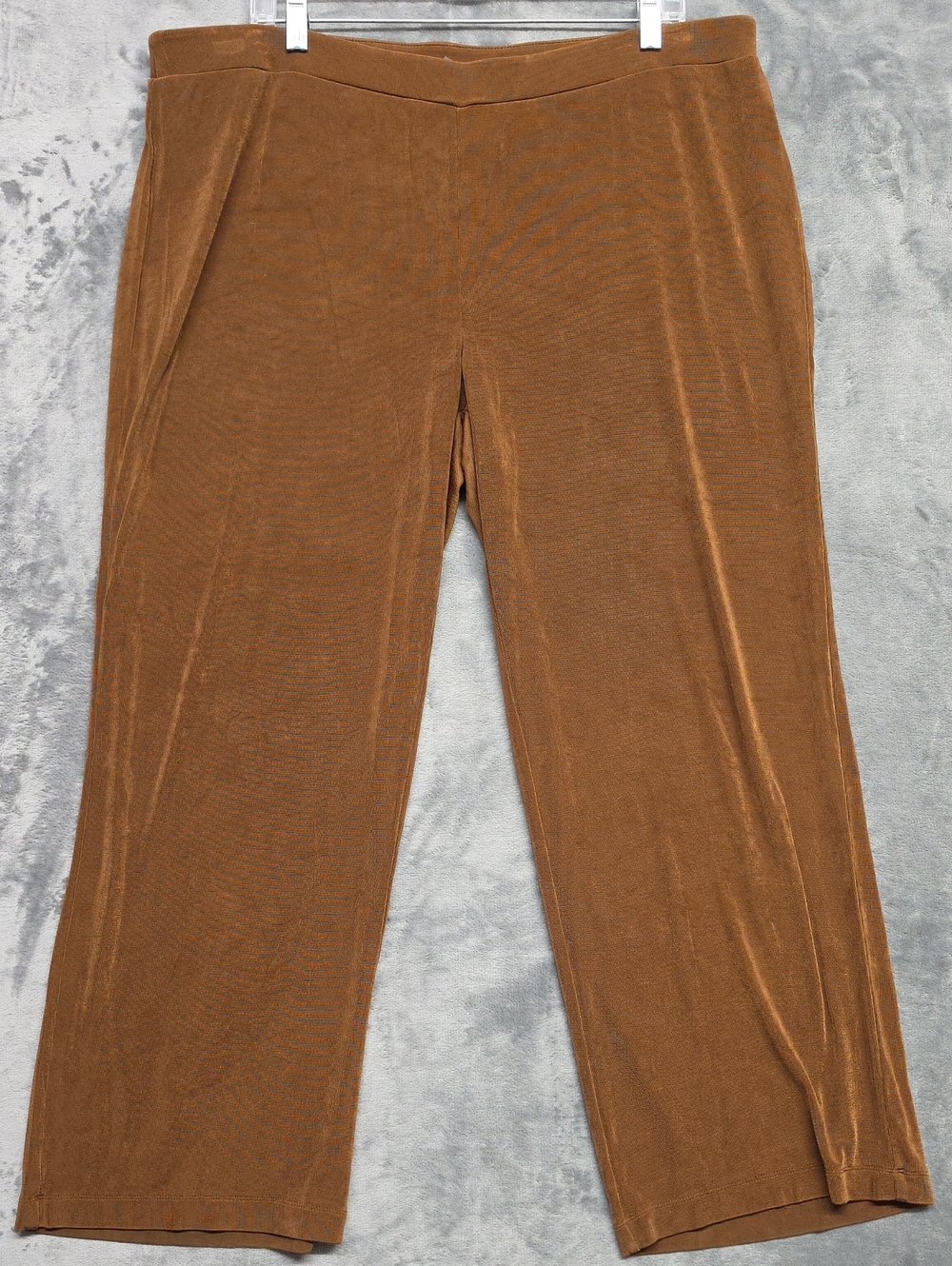 Relaxed Wide-Leg Pull-On Pants in Chestnut Brown